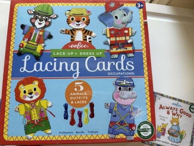 Eeboo Lacing cards dress up toy (Ages 3+)