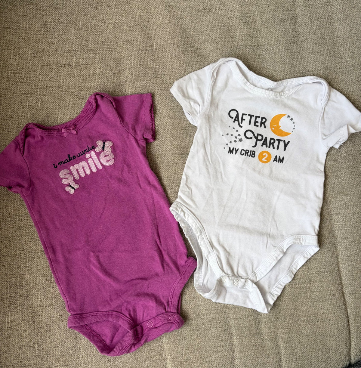 T-Shirt bundle, smile & awesome, 6-12M, Kids 12 Month (9-12M)