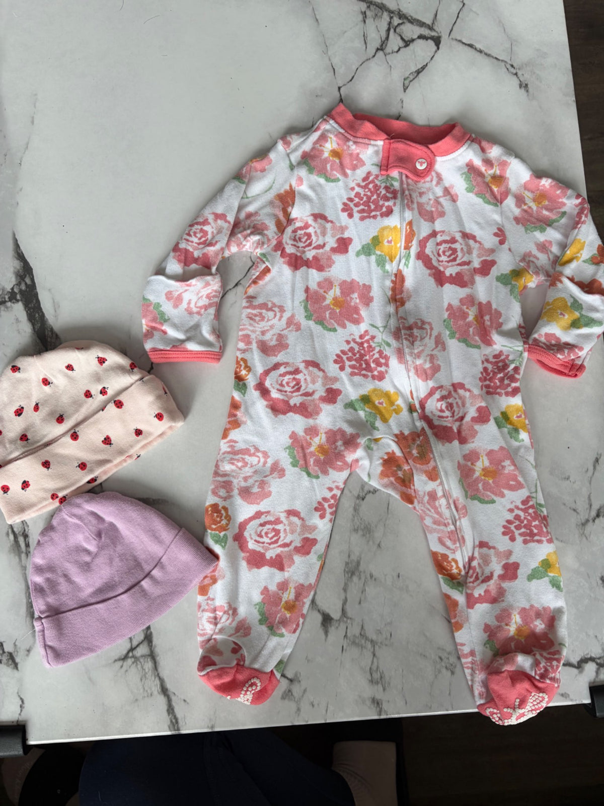 Newborn bundle- Flower Onesie and Hats, Kids Newborn