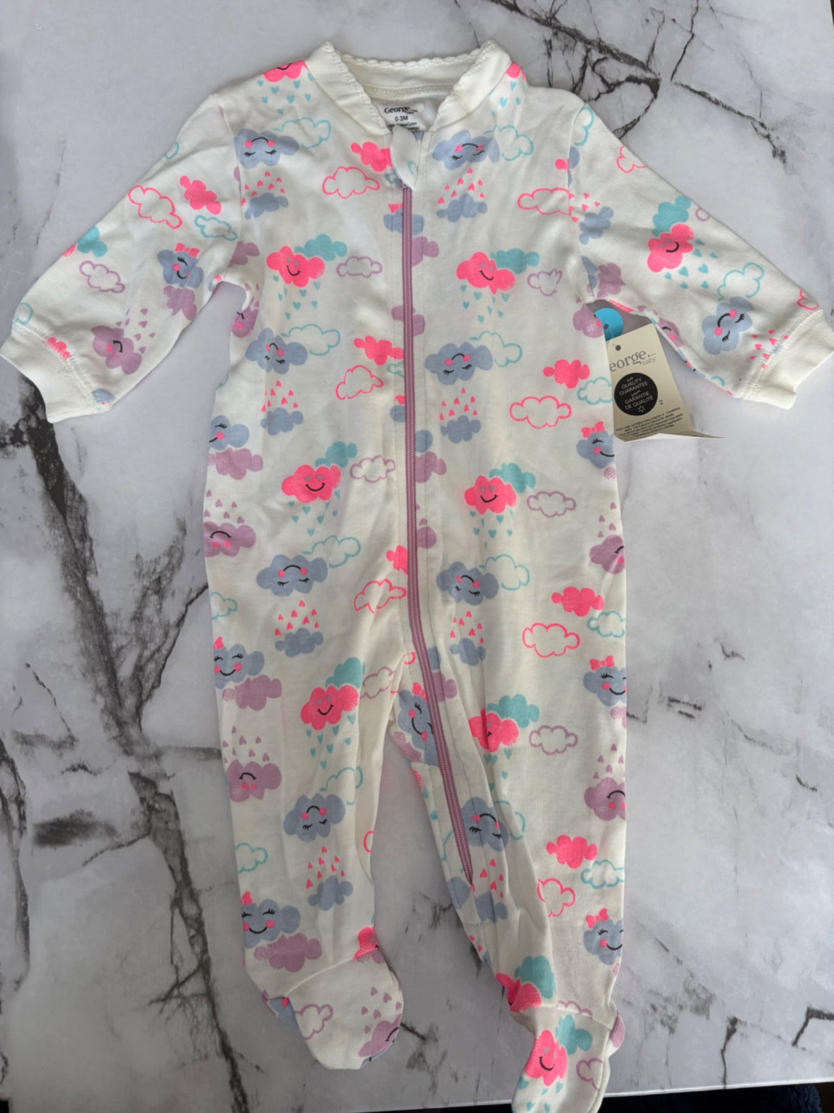 Girls Onesie Sleeper 0-3M NWT, Kids 3 Month (0-3M)