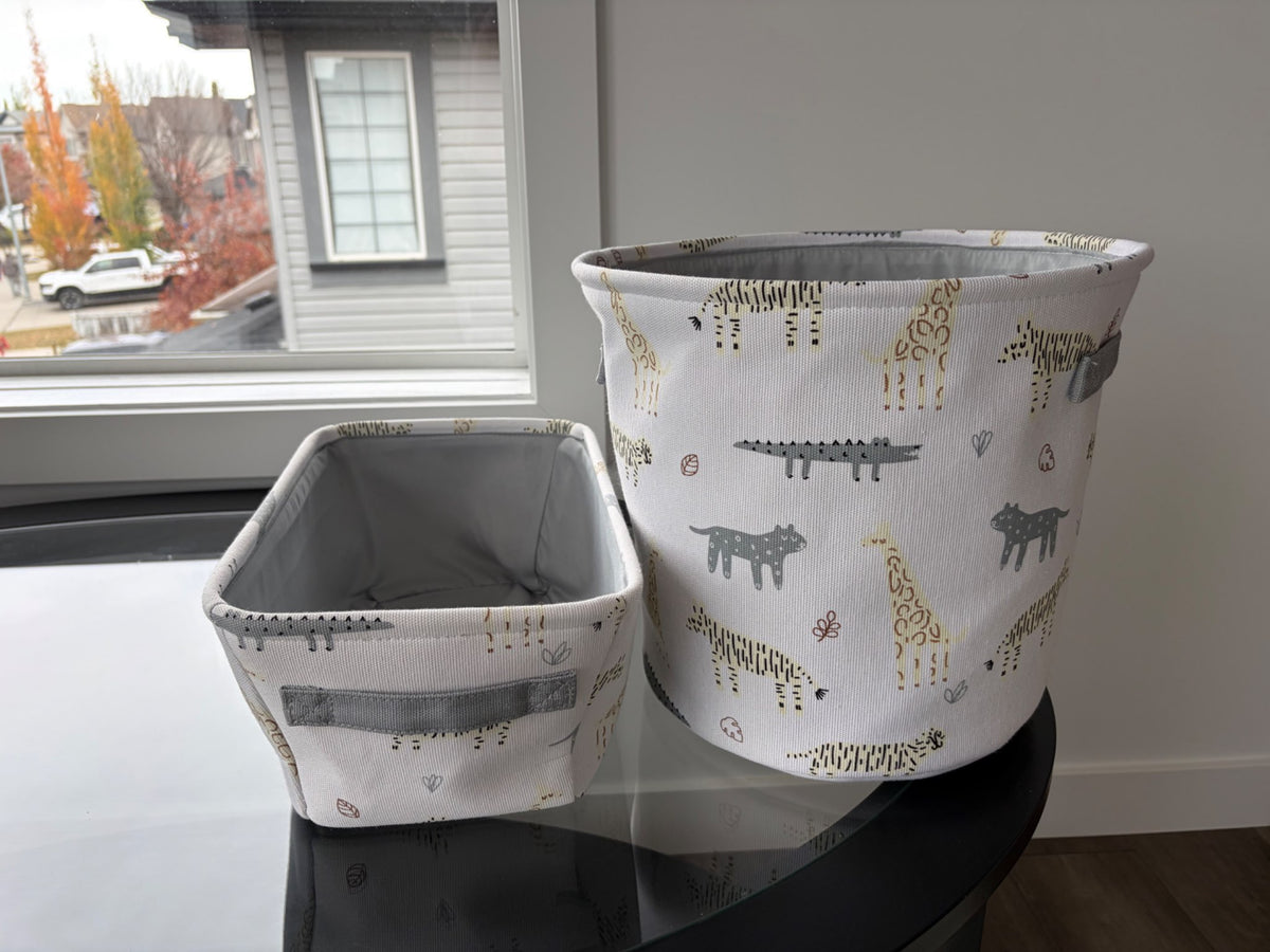 Matching Animal Baskets for Nursery