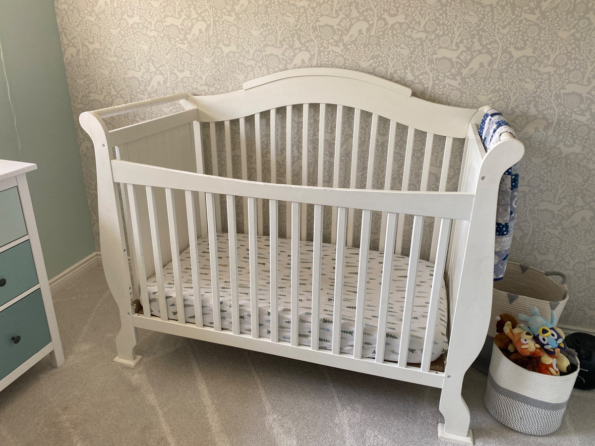 Storkcraft Sleigh Crib and Organic Matress