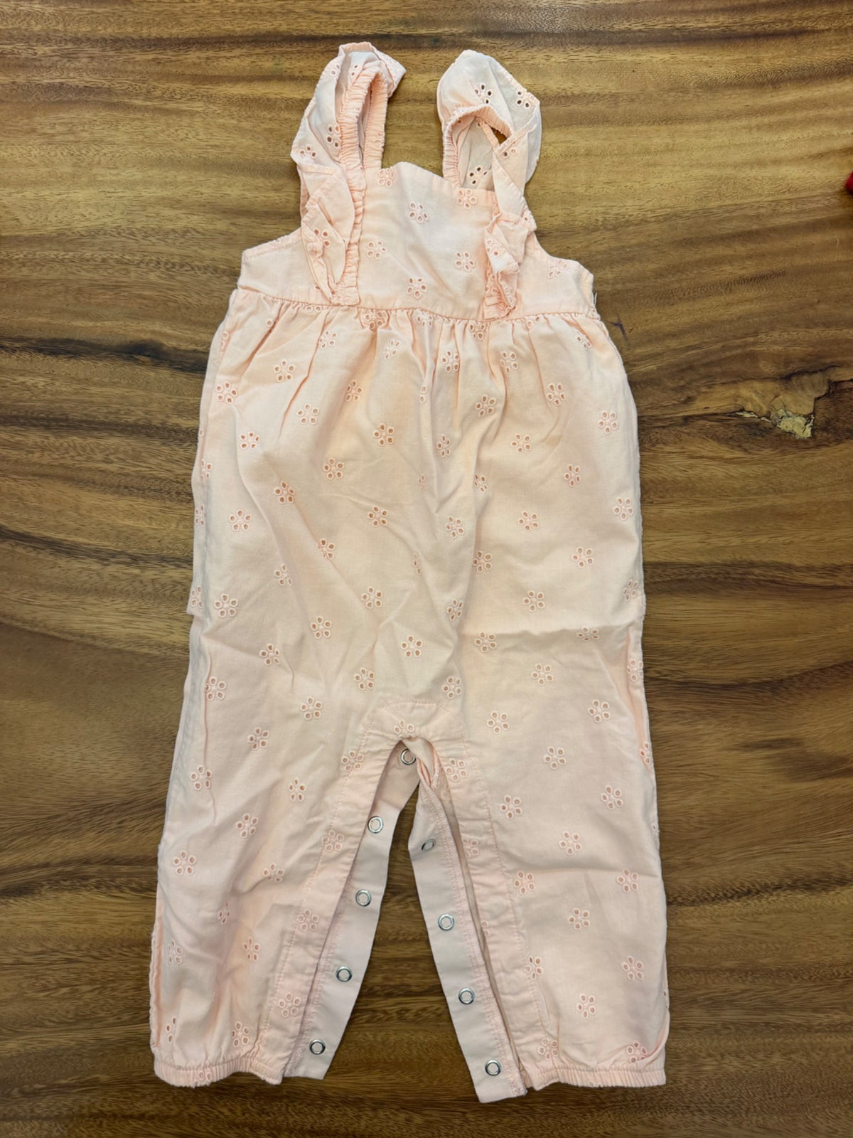 Carters pink eyelet pants romper , Kids 12 Month (9-12M)