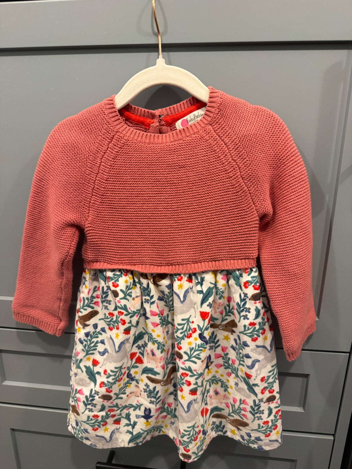 Baby Boden Knit and soft corduroy dress , Kids 18 Month (12-18M)