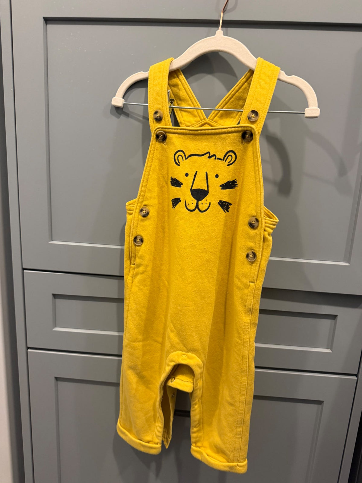 Joe Fresh yellow lion overalls, Kids 18 Month (12-18M)