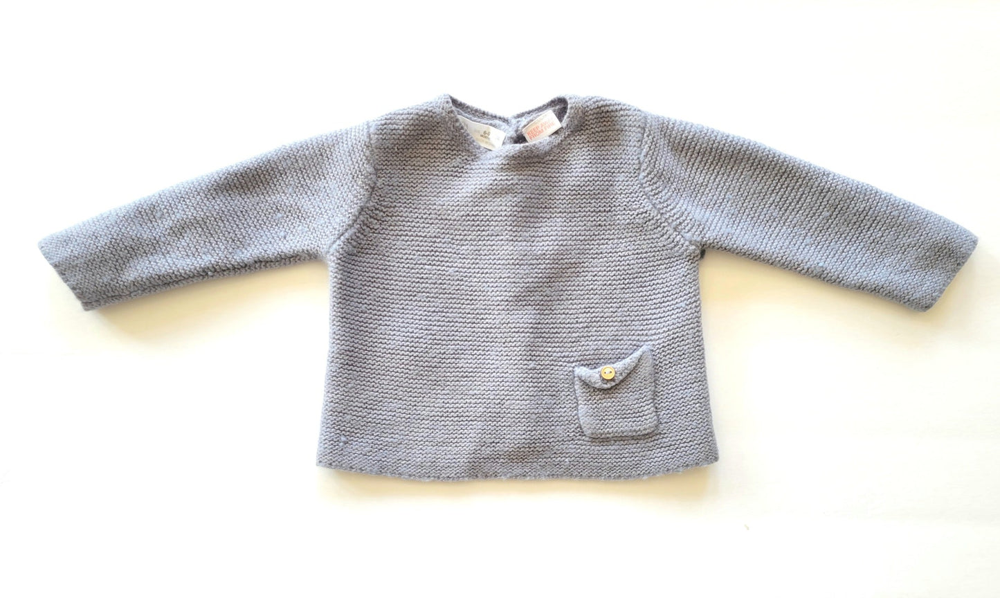 Zara knit sweater, blue, 6-9 months, Kids 9 Month (6-9M)