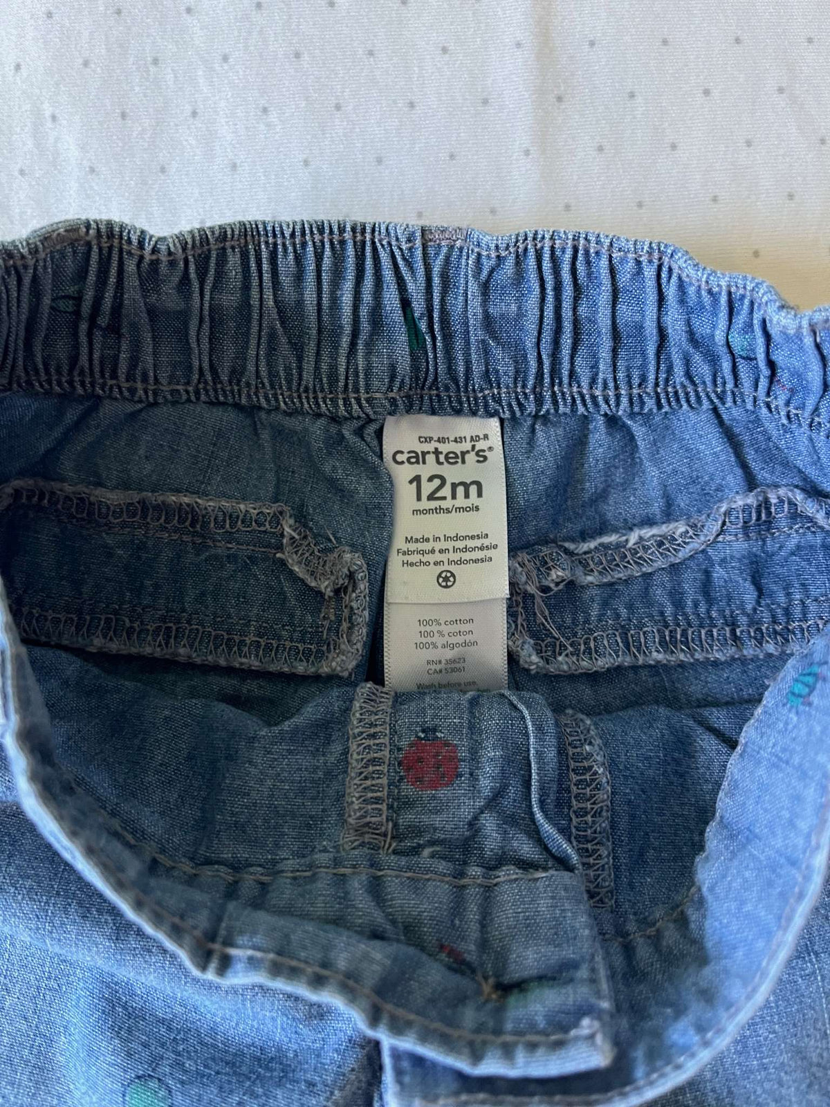 Carter's Little Bug Jean Shorts - 12 months, Kids 12 Month (9-12M)