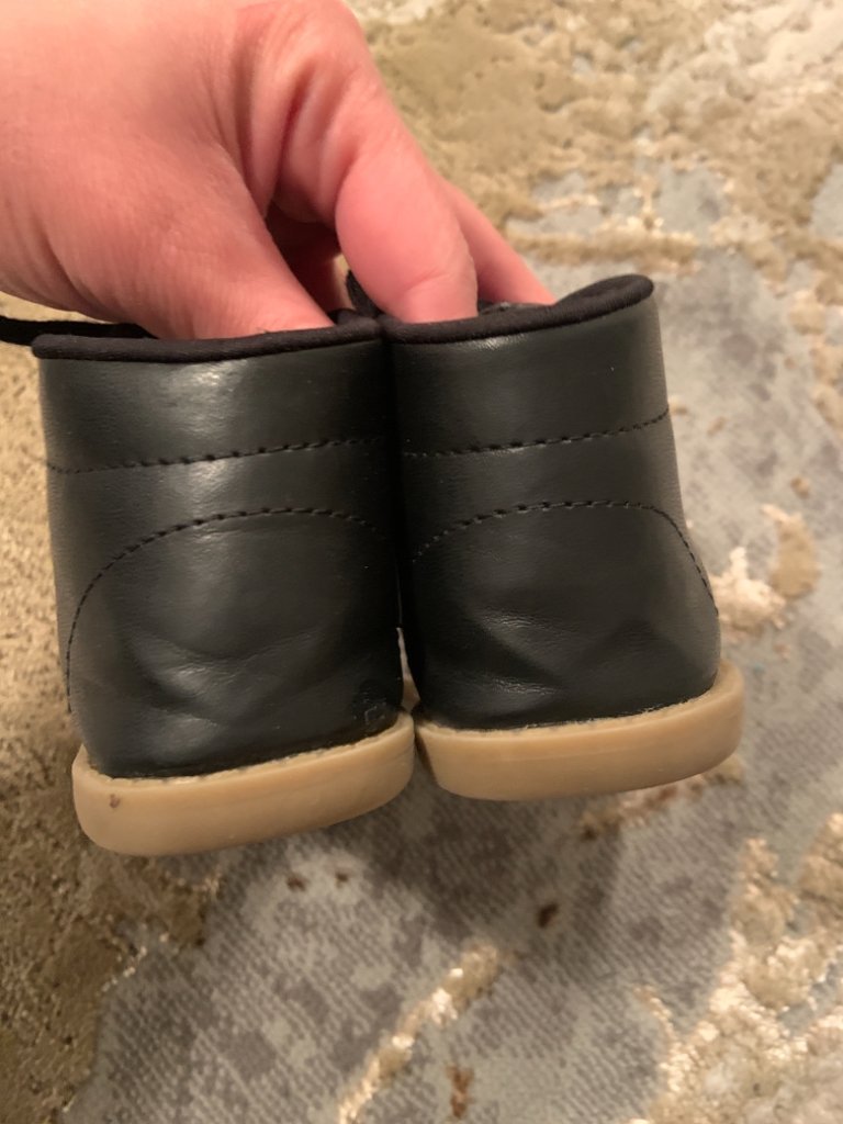 Teeny toes size 5W boy black boots, Shoes 5 (Walkers:12-24 mth)