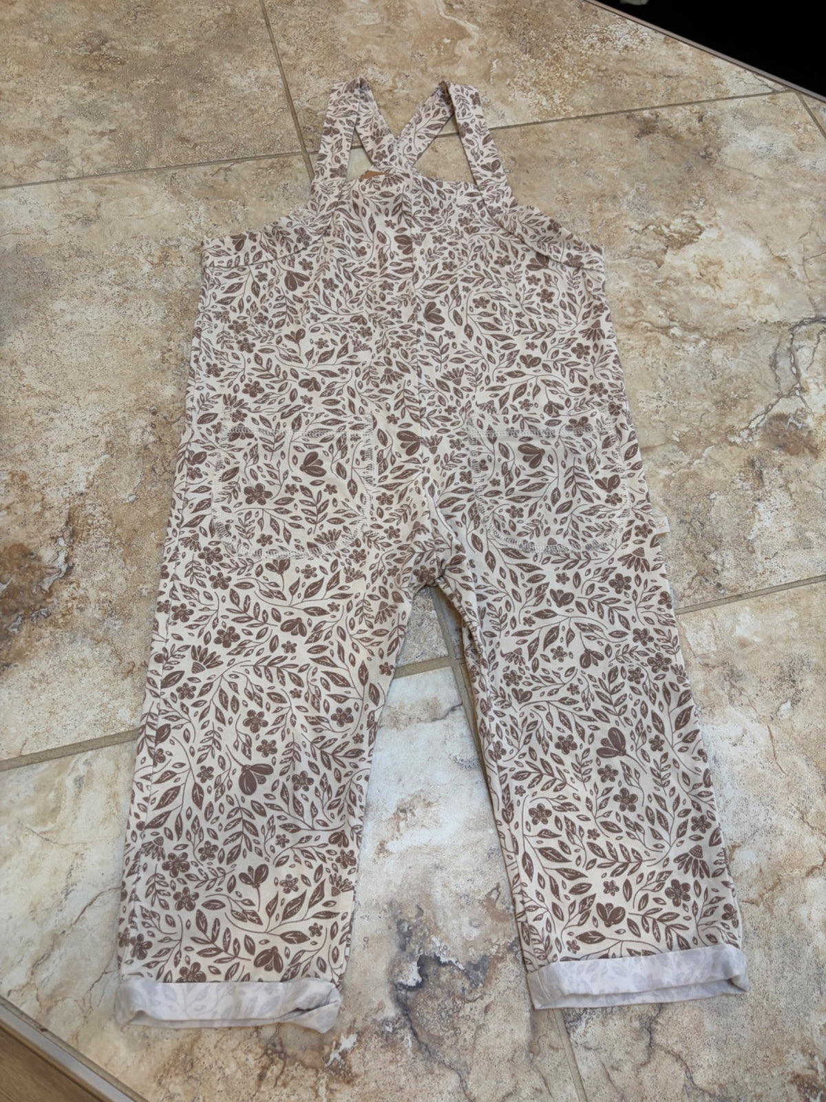 Jax and Lennon secret garden overalls , Kids 4/4T