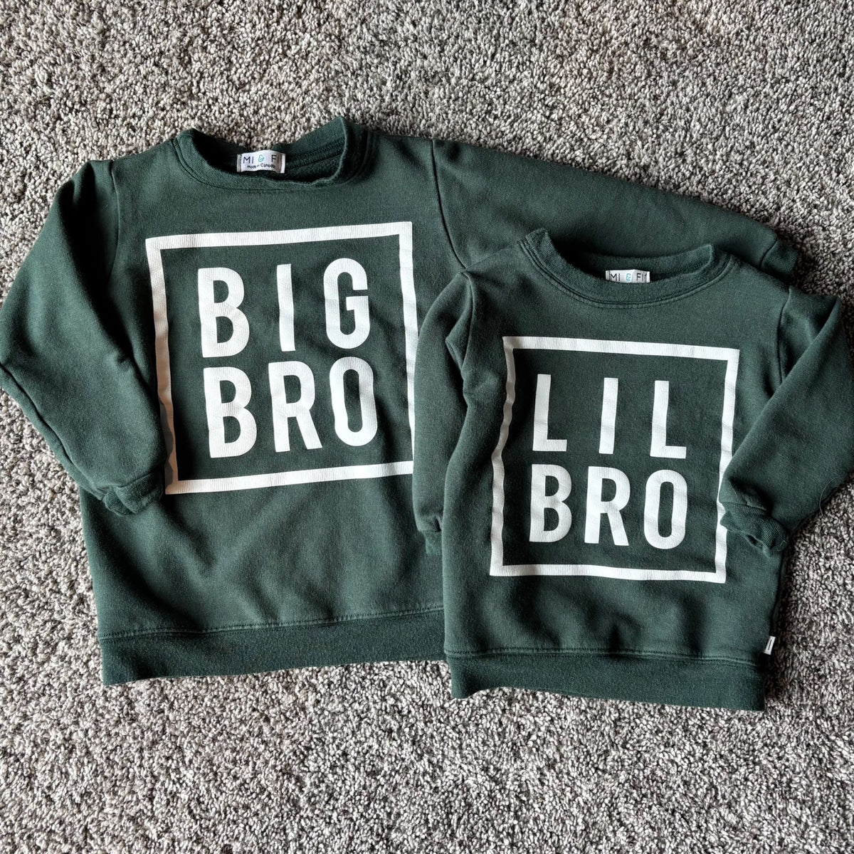 3T Big Bro/6-12m Little Bro Mi & Fi Sweatshirt Set, Kids 3T