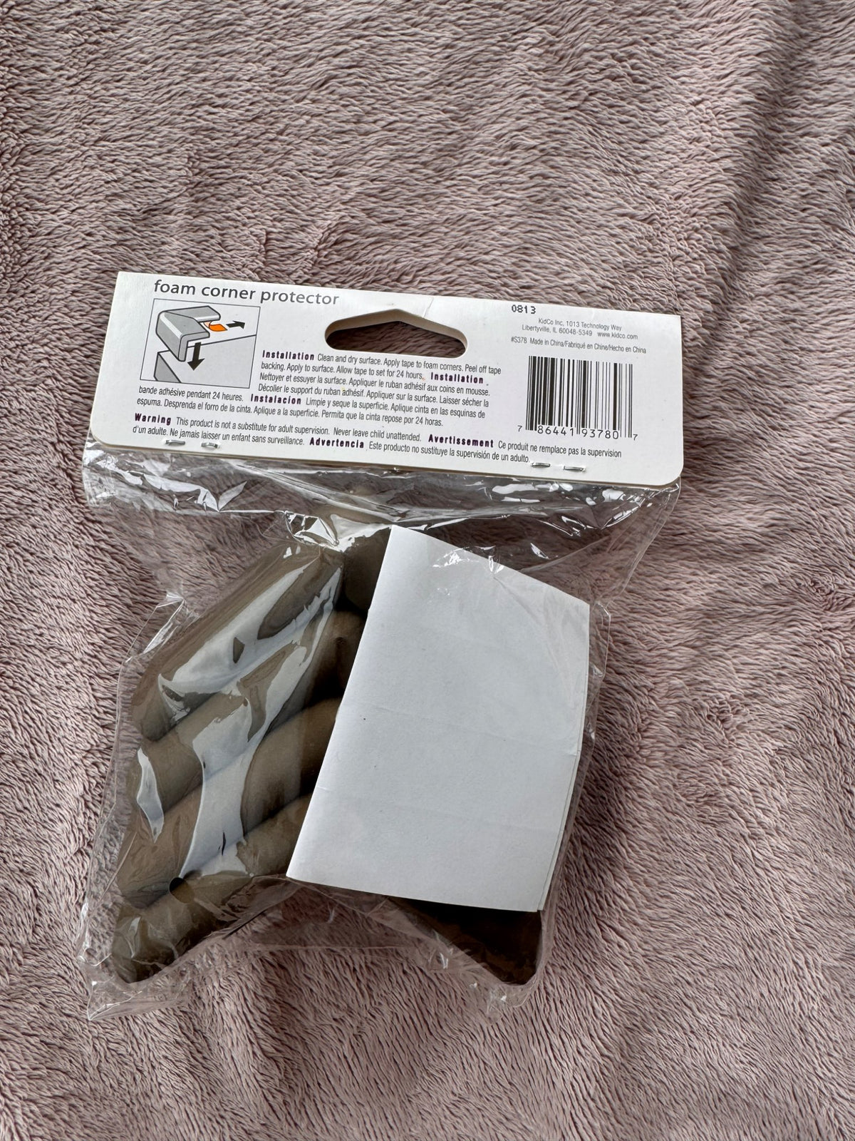 Brown foam corner protector