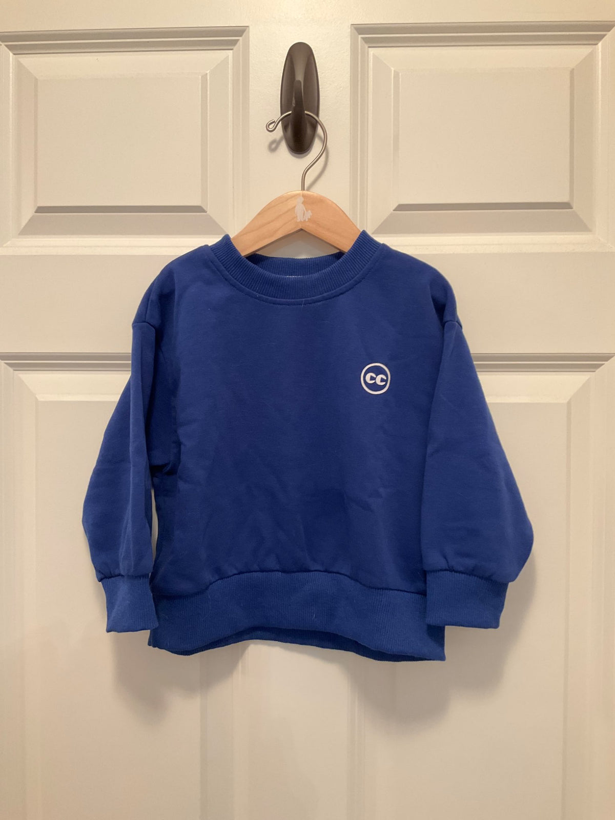 Cotton Blue Long Sleeve Sweater - Fits size 2/3, Kids 2T
