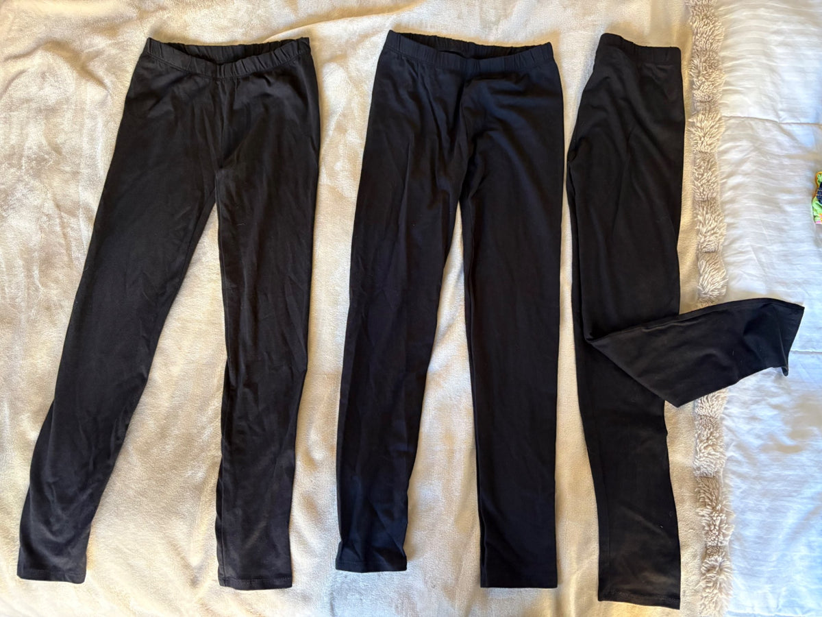 3 pack Gap black jersey leggings, Kids 8