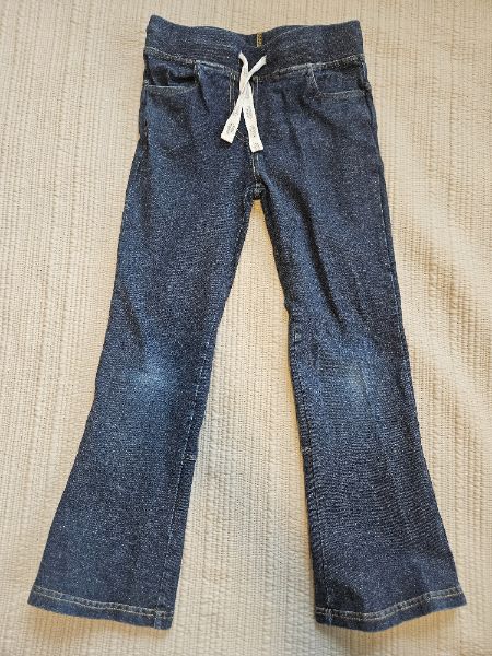 Girls pants, blue, sz 7, peekaboo Beans , Kids 7 & 8 (small)