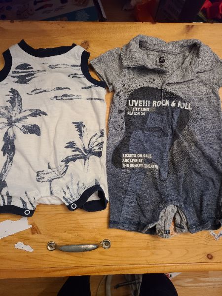 3 to 6 month rompers 2pc, Kids 6 Month (3-6M)