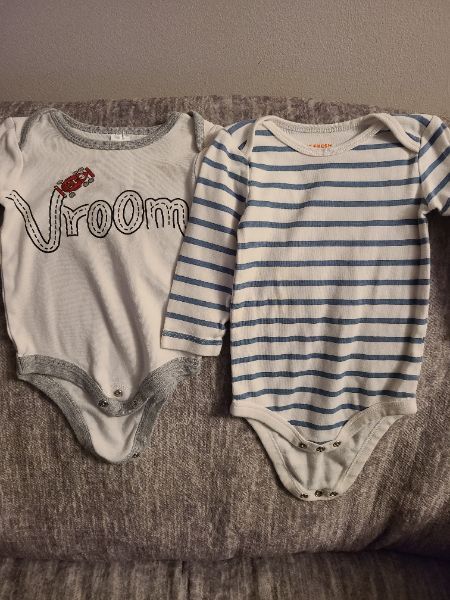 3 to 6 month long sleeve onsies 2pc, Kids 6 Month (3-6M)