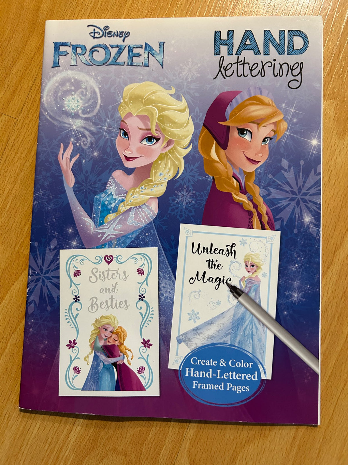 Disney Frozen hand lettering book