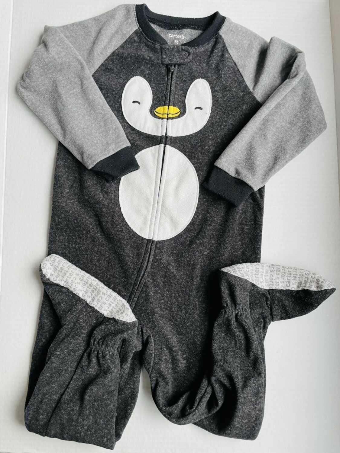 Lot of 4 Carters fleece footed zip ups - 3T, Kids 3T