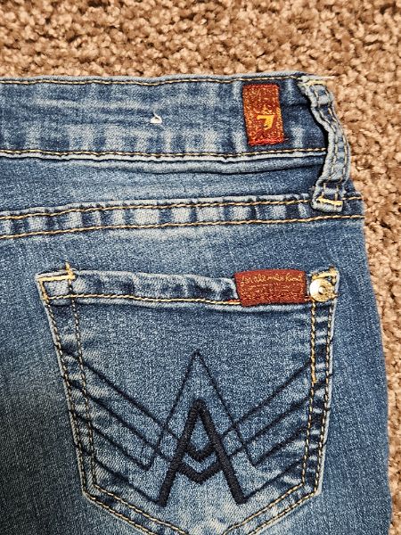 Girls sz 12 7 for all man kind skinny jeans , Kids 12 & 14 (large)