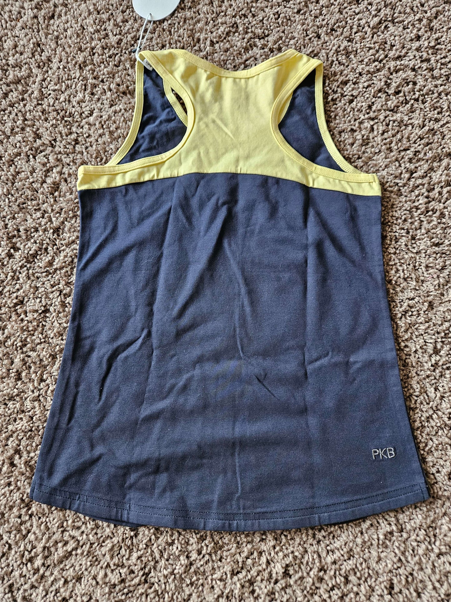 Navy racerback tank, sz 10, peekaboo beans , Kids 10 (medium)