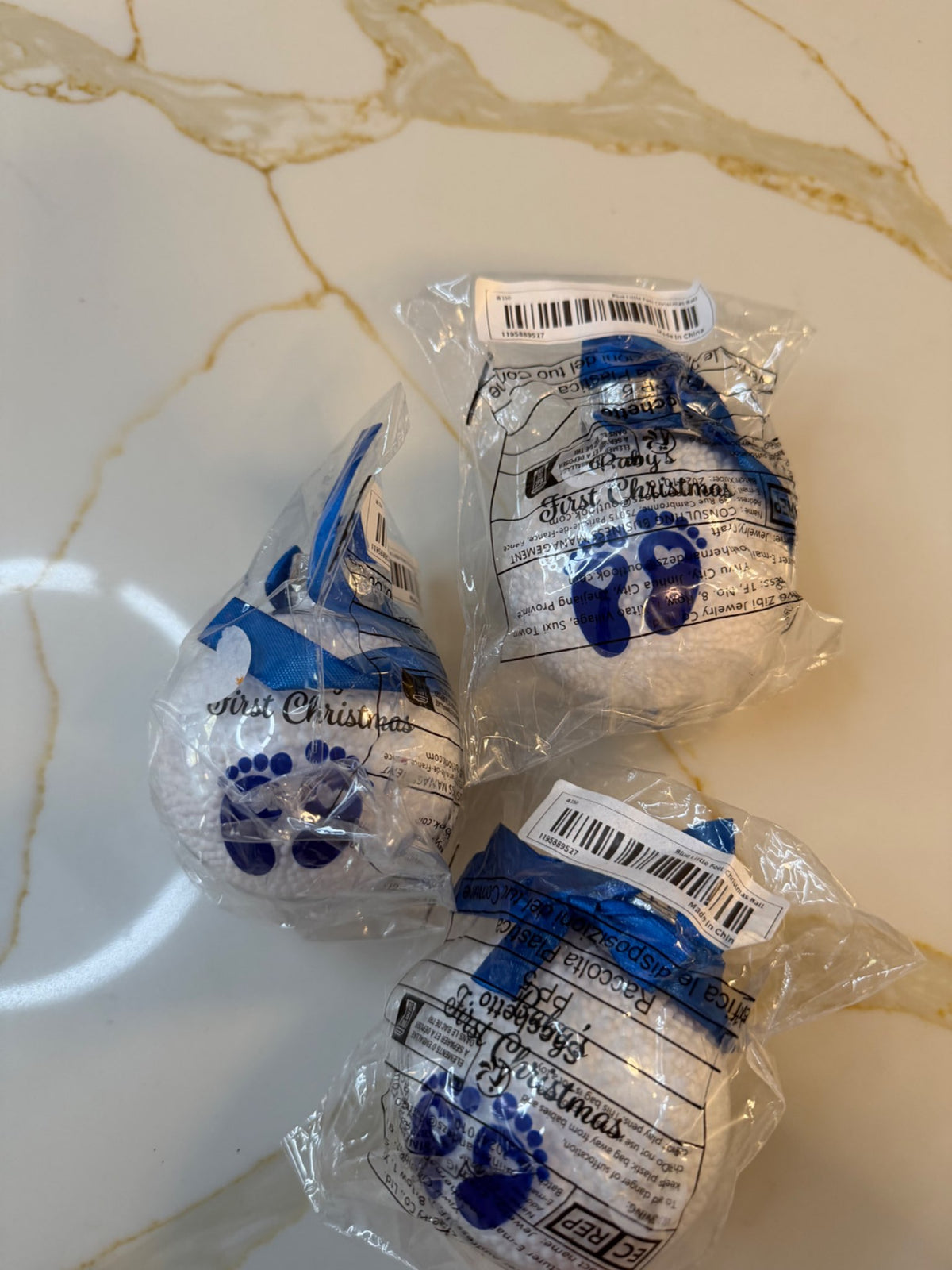 1st Christmas ornament - 3 In total (brand new)