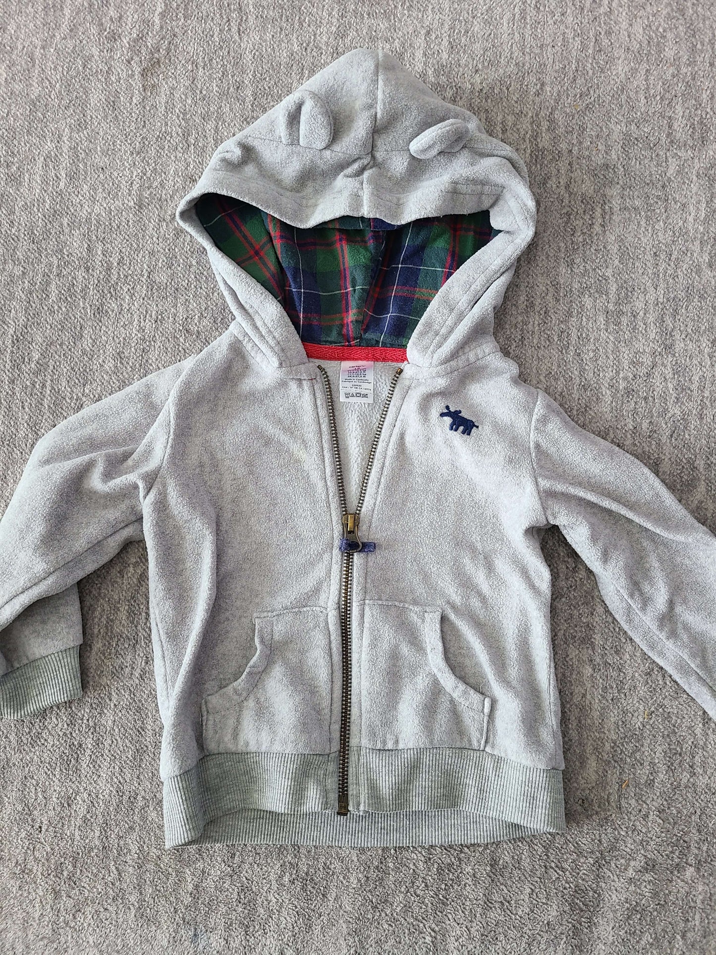 18 m9nth long sleeve zipper shirts.. 2 pcs, Kids 18 Month (12-18M)