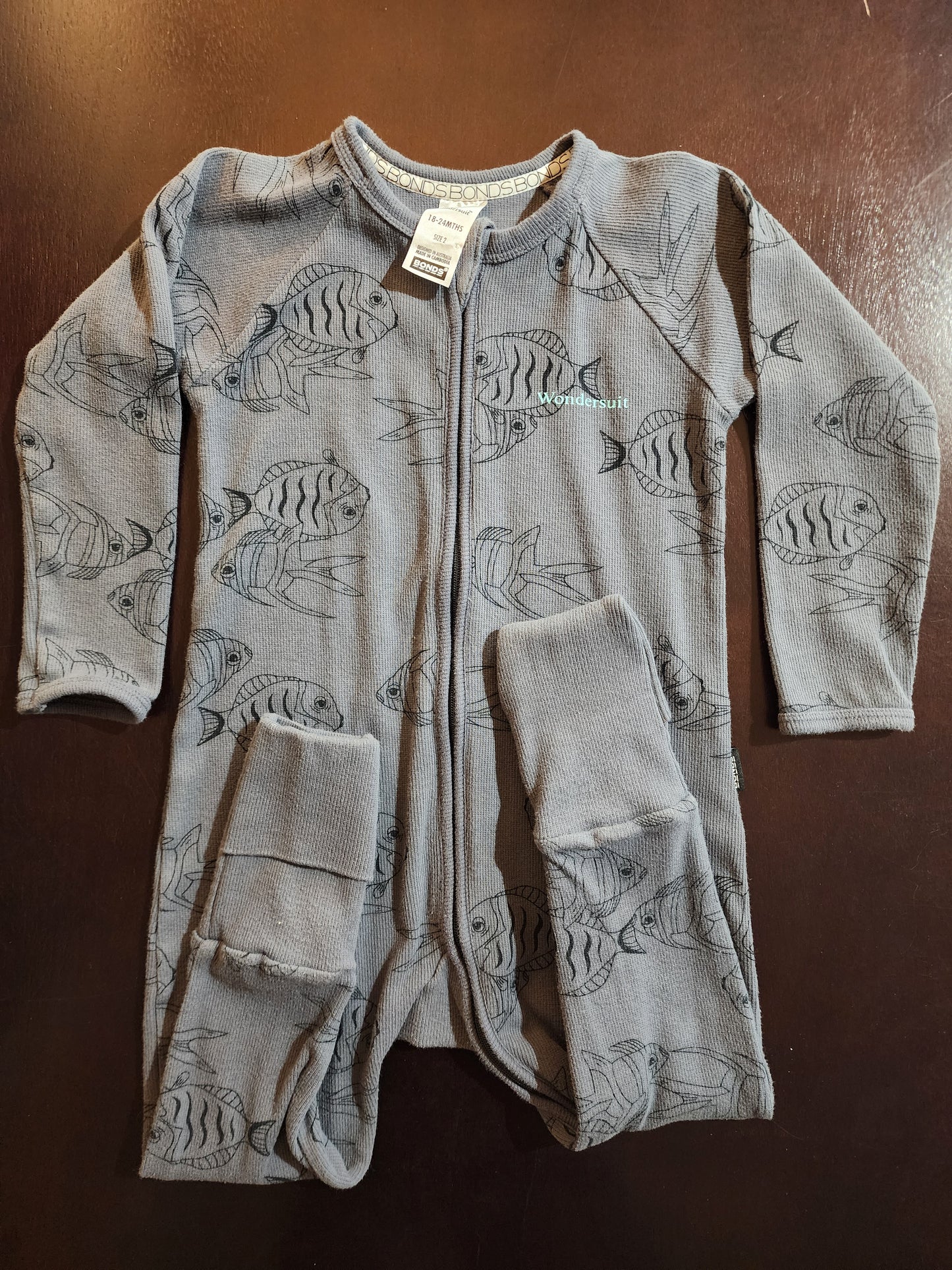 BONDS Wondersuit Size 2(18-24M) from Australia MSRP $35 ~ Fish, Kids 24 Month (18-24M)