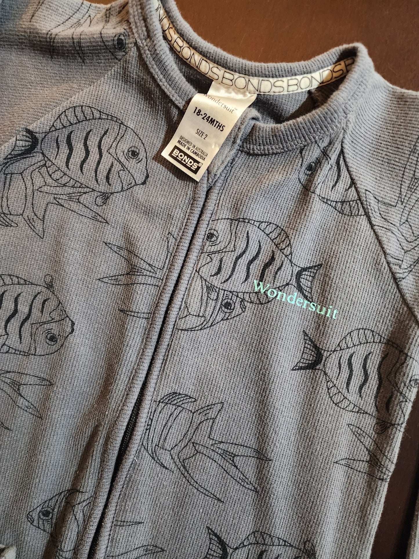 BONDS Wondersuit Size 2(18-24M) from Australia MSRP $35 ~ Fish, Kids 24 Month (18-24M)