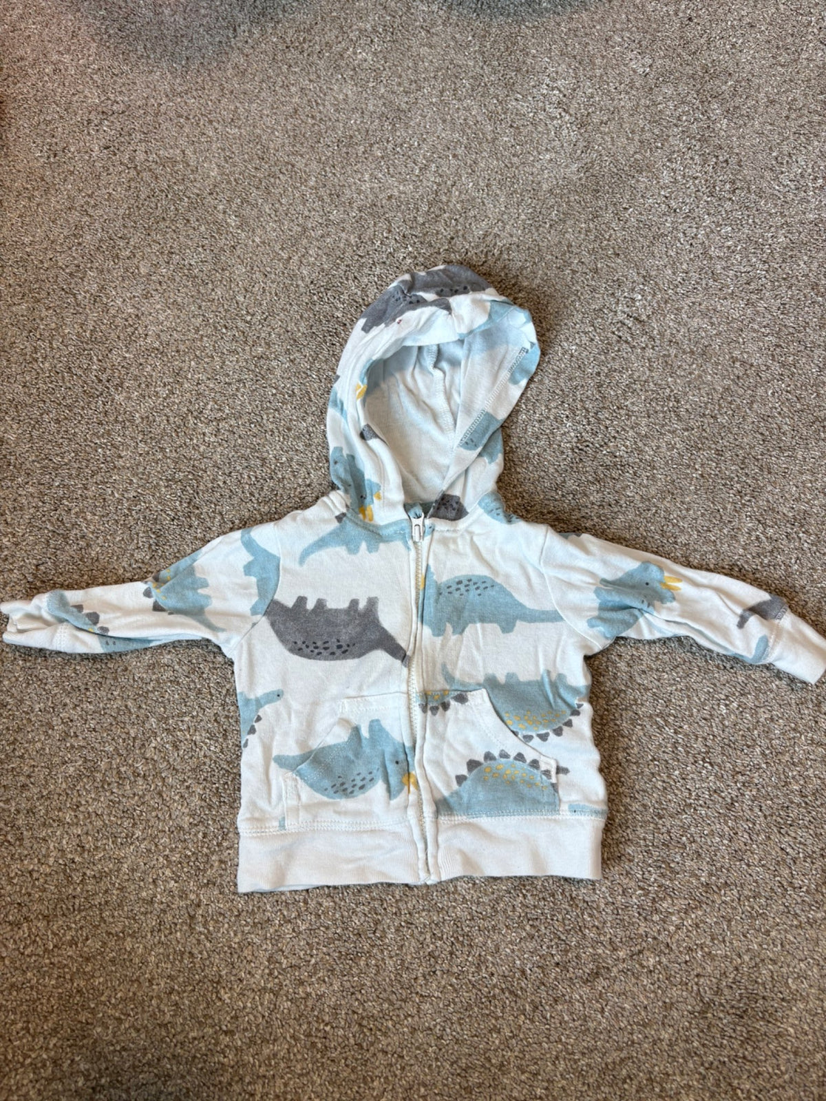 Blue short sleeve bodysuit and hoodie, Kids 6 Month (3-6M)
