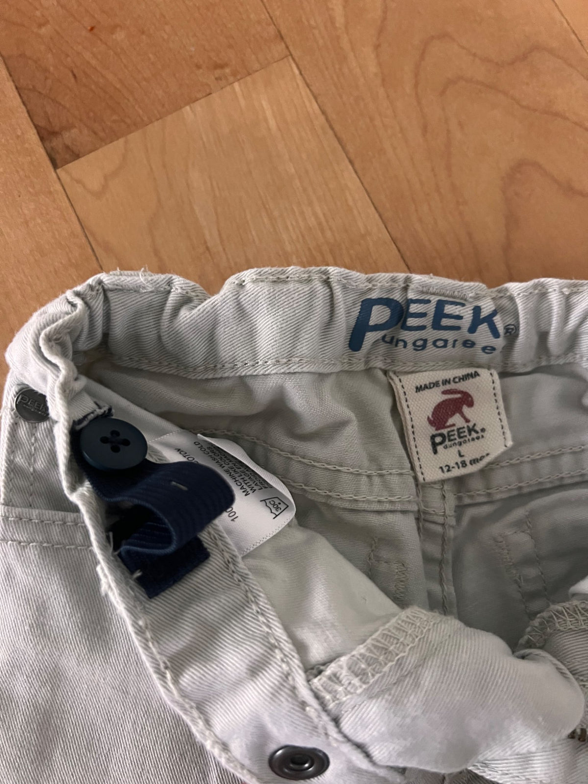 Peek Dungaree Cream Pants 12-18 Months, Kids 18 Month (12-18M)