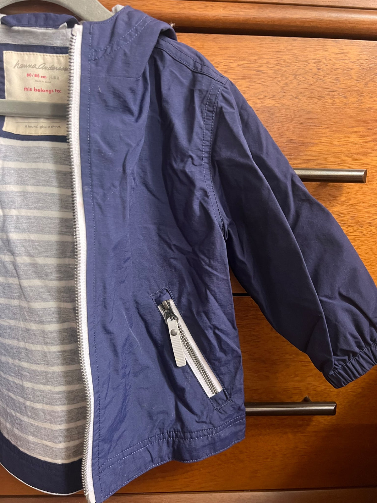 Hanna Andersson Hooded Windbreaker Jacket 2T, Kids 2T