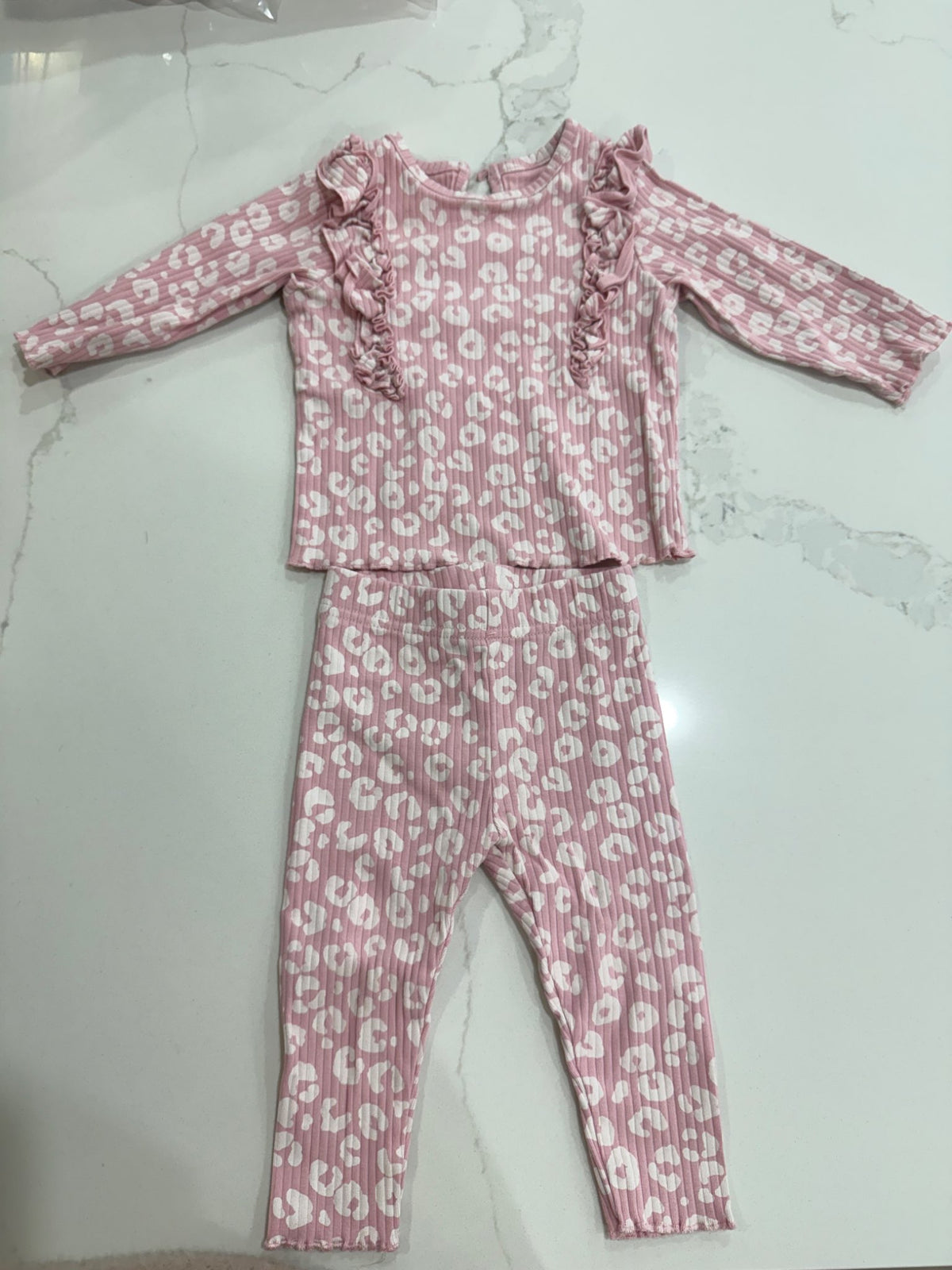 Pink leopard outfit 6-12 months , Kids 9 Month (6-9M)