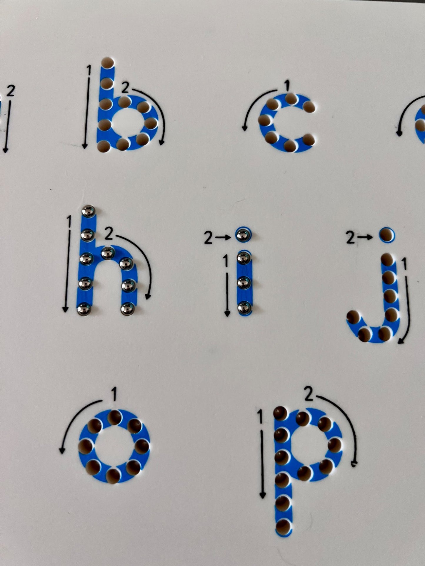 Magnetic letter practice boards