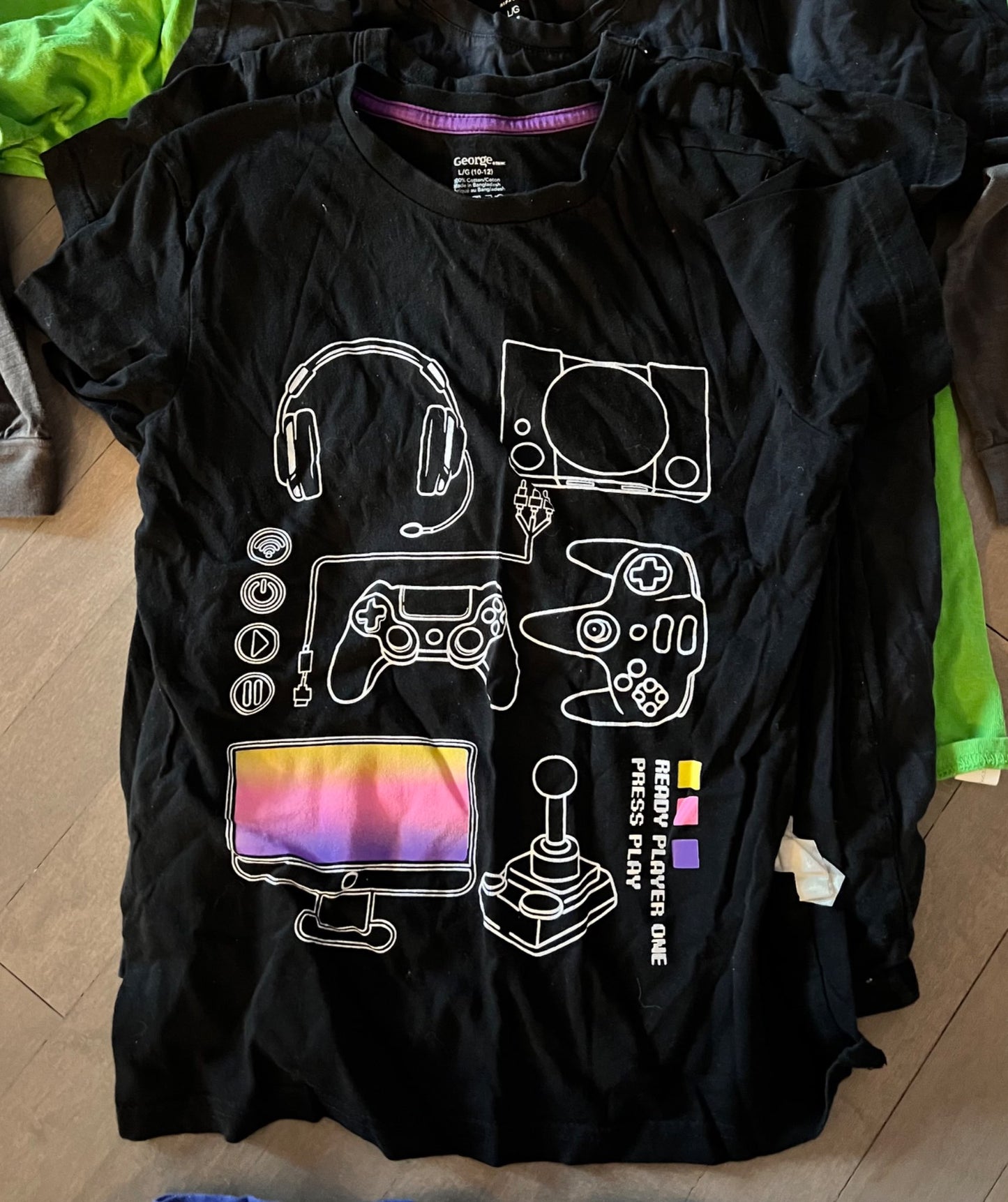 Large tee shirt bundle, Kids 12 & 14 (large)