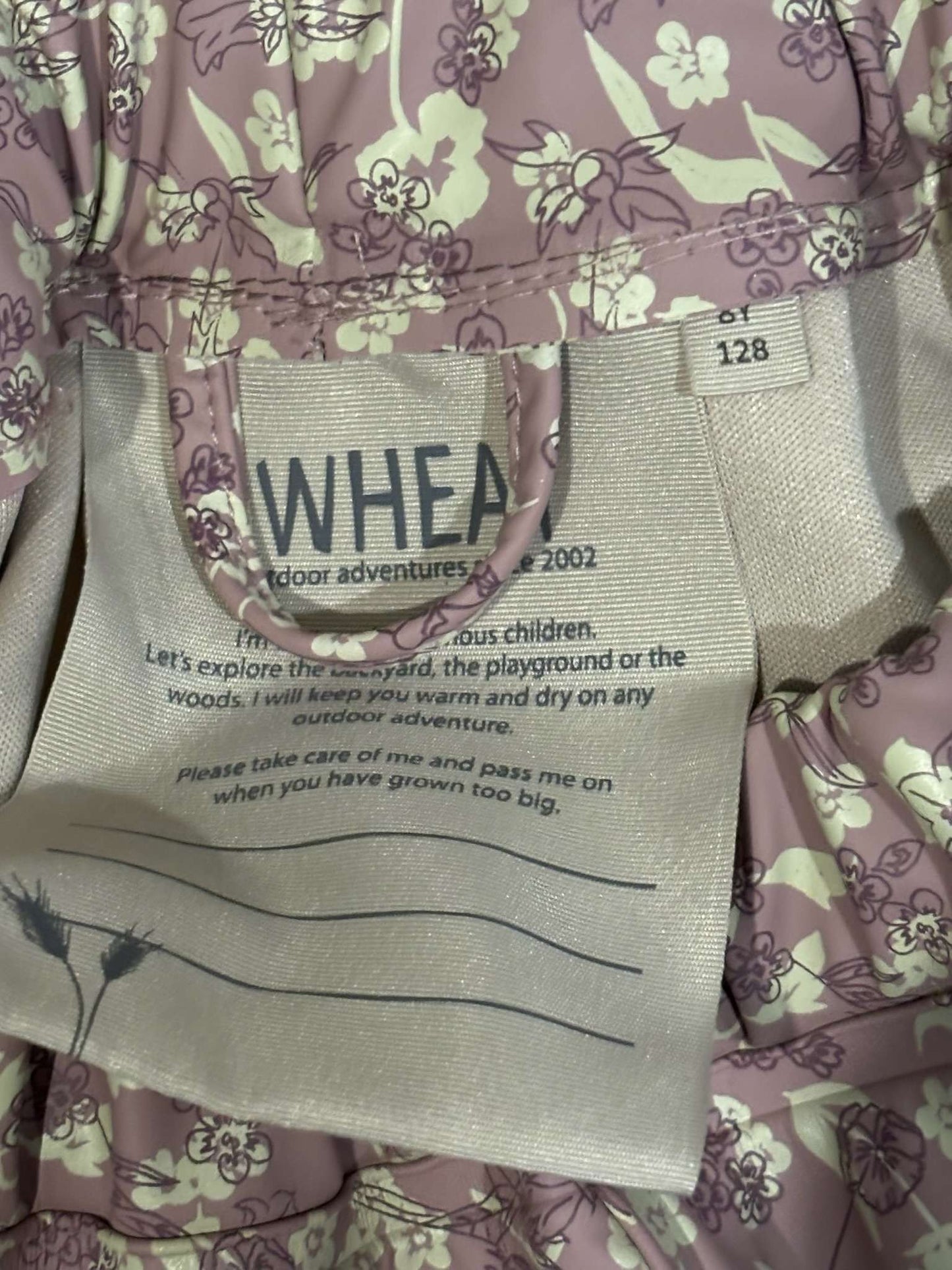 Wheat Rainwear Trousers Size 8, Kids 7 & 8 (small)