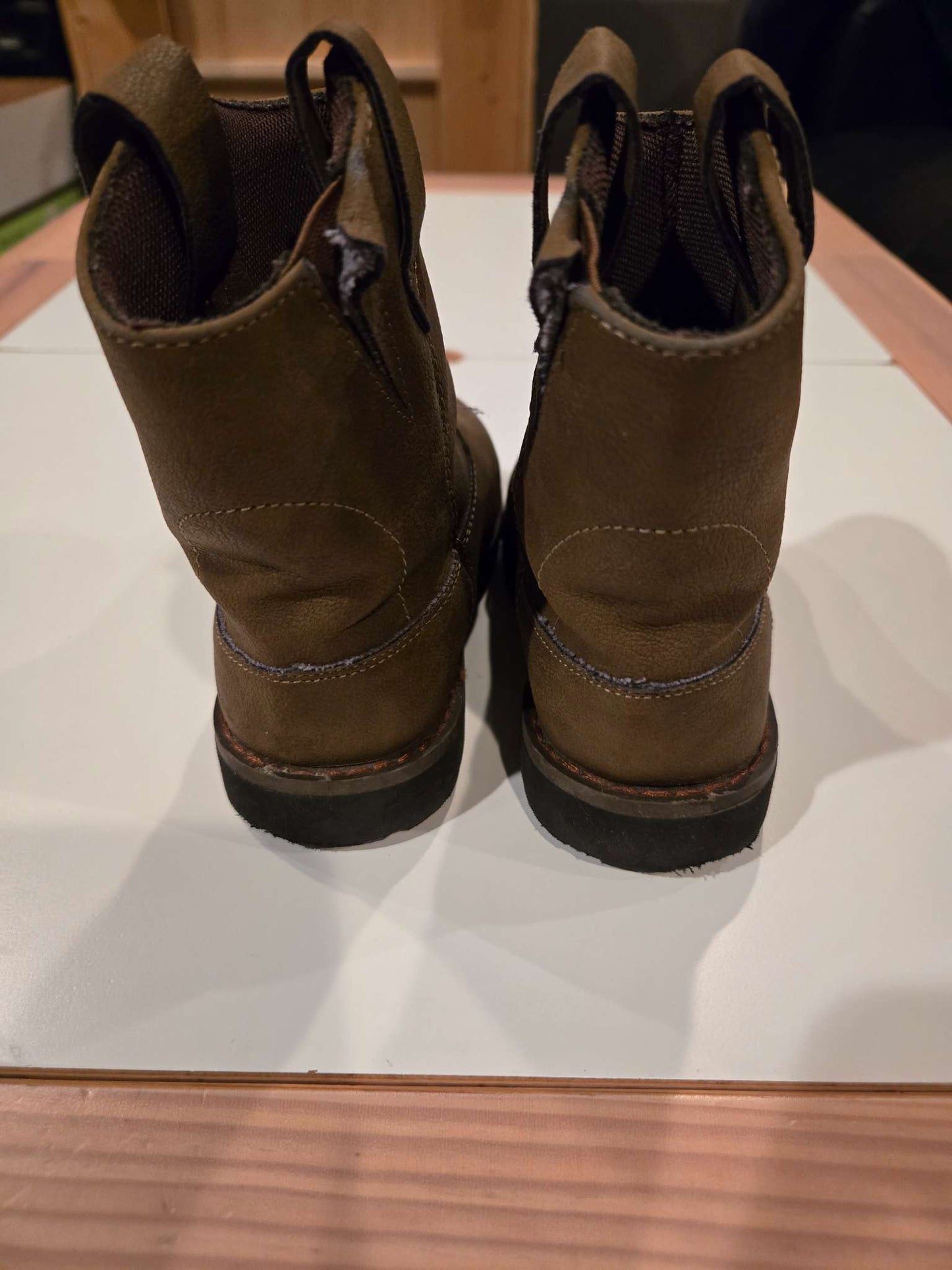 Brown "Faux" Cowboy Boots - Size 8, Shoes 8 (Toddler:2-4yr)