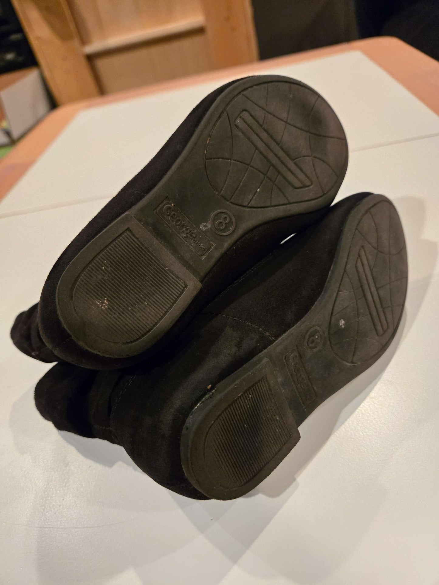 George Size 8 Black Booties, Shoes 8 (Toddler:2-4yr)