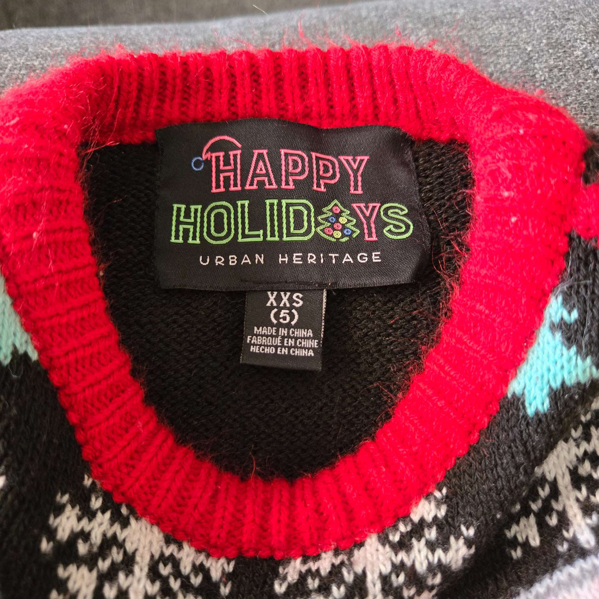 Penguin Christmas Sweater - Size 5 / XXS, Kids 5/5T