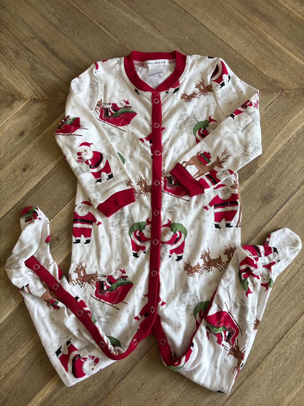 Pottery Barn Kids Holiday Romper 18-24M , Kids 24 Month (18-24M)