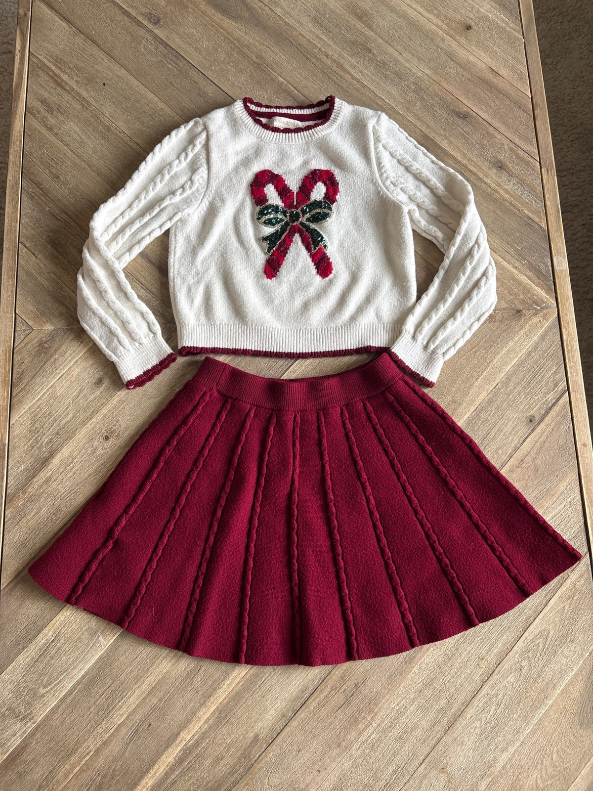 Girls Holiday Sweater Set 6T, Kids 6/6X