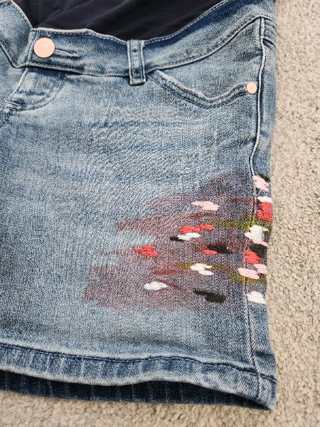 Thyme Maternity denim Shorts, XS, Maternity XS (0-2)
