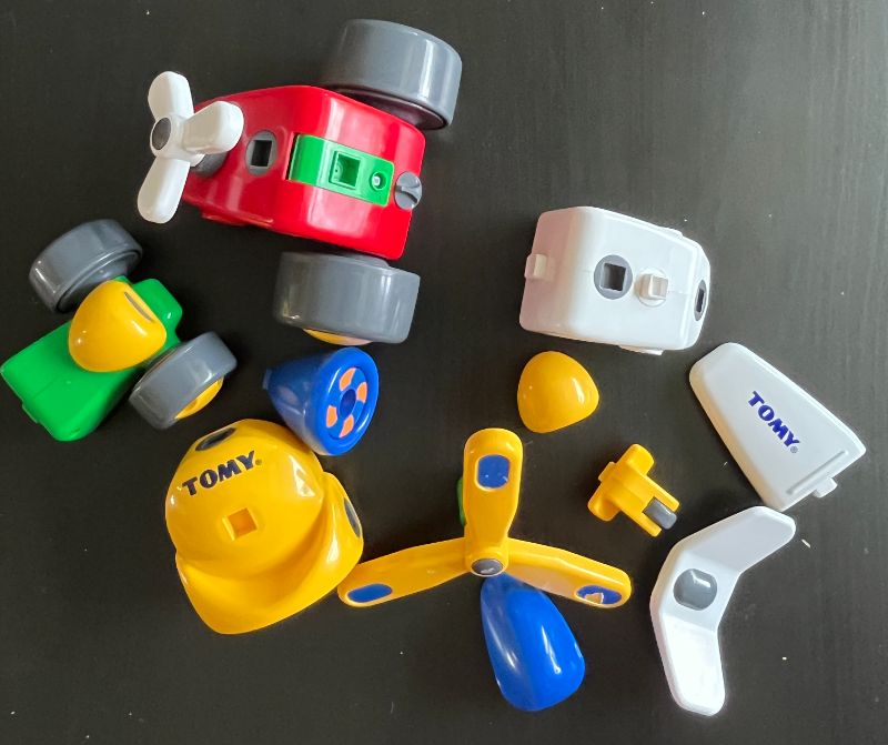 Tomy Constructable Vehicles & Push and Go Dump truck