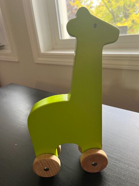 Dwell Studio Wooden Green Giraffe Push Toy