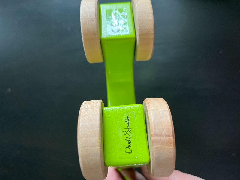 Dwell Studio Wooden Green Giraffe Push Toy