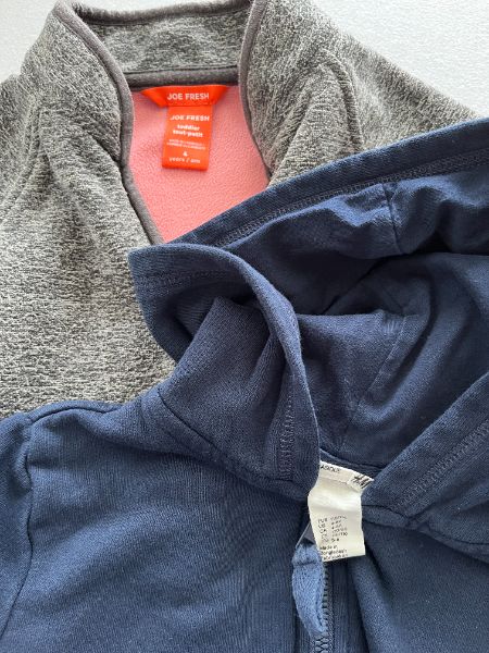 Zip Up Sweater Bundle, blue/grey, size 4, Kids 4/4T