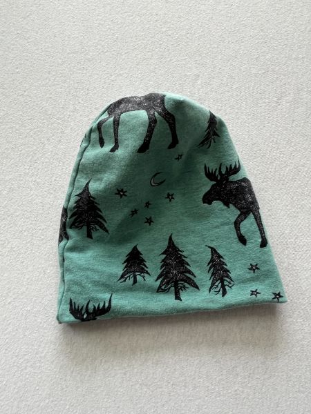 Spring Hat, green moose, variable size