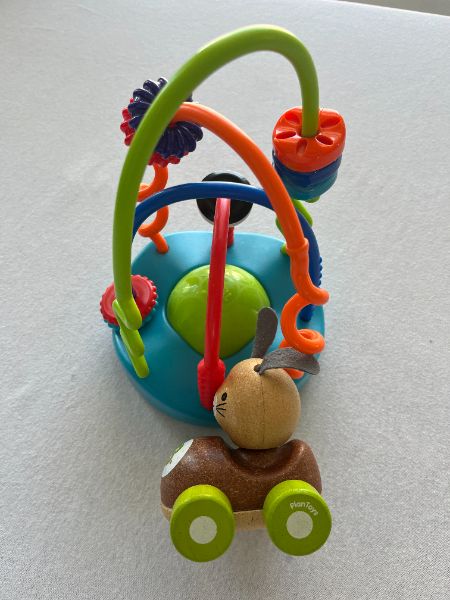Baby Toy Bundle, Plan Bunny Racer & Oball Bead Maze