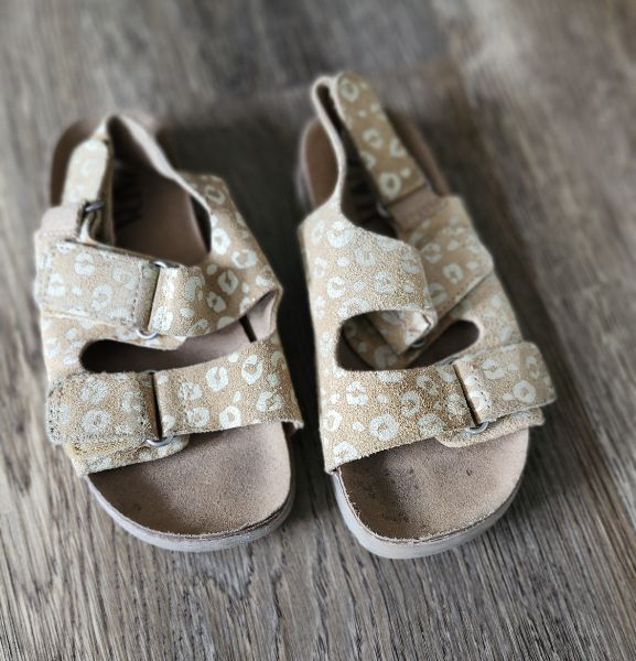 Toddler White Leopard Sandals, Shoes 9.5 (Toddler:2-4yr)