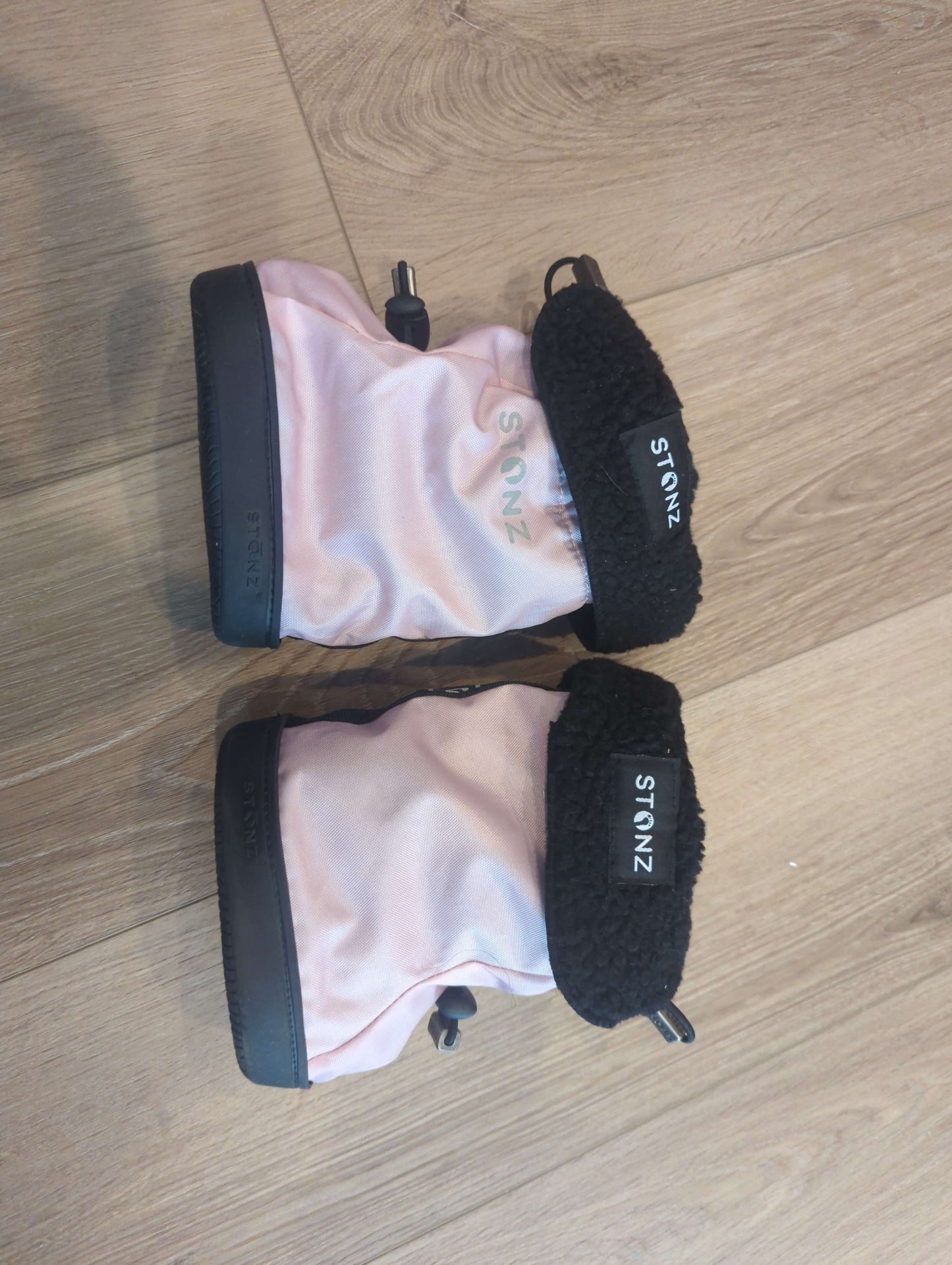 Stonz Toddler Booties with Fleece Liners, Shoes 4.5 (Walkers:12-24 mth)