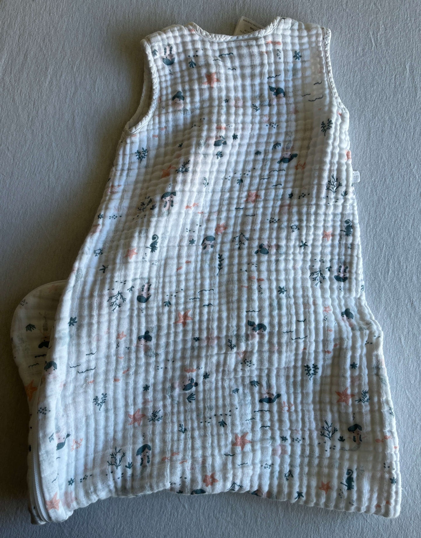 Mermaid Perlimpinpin Muslin Sleep Sack, 6-18 months, 0.7 TOG, 6-12 Months (Medium)